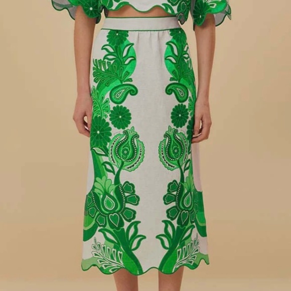 FARM Rio Linen Skirt and Blouse Matching Set - Picture 4 of 4